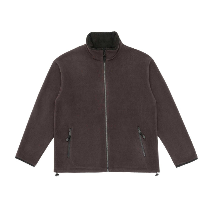 Unisex fleece jacket with stand-up collar, full-length zipper and drawstring hem Mune Fashion