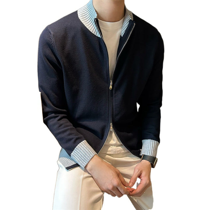 Men's Elegant Cardigan with Stand-Up Collar Mune Fashion