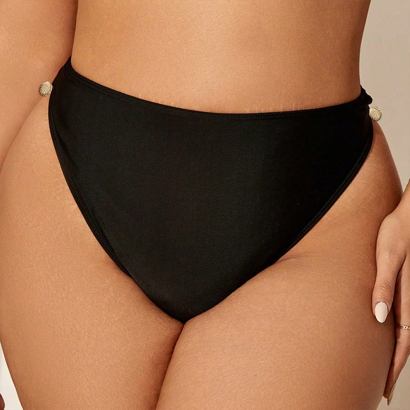 Women High-Cut Bikini Bottoms with Stylish Jewelry Detail Mune Fashion