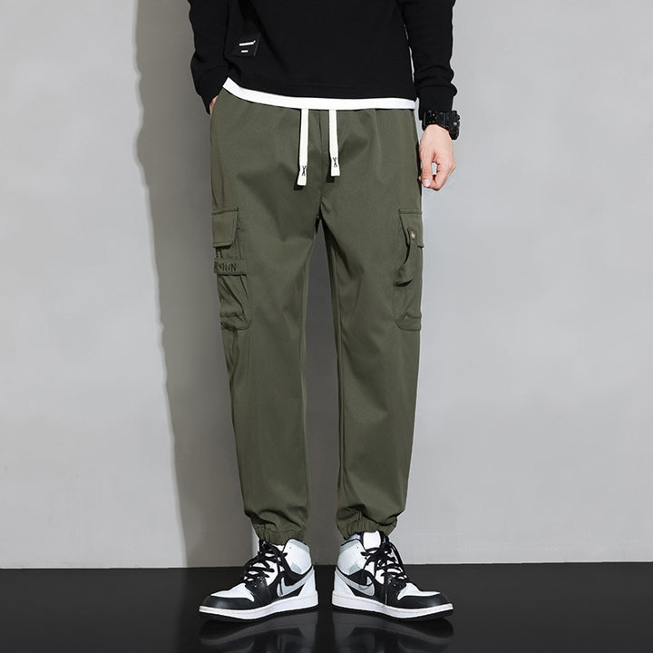 Men's cargo jogging pants with multi-pocket design, drawstring and elastic leg cuffs Mune Fashion