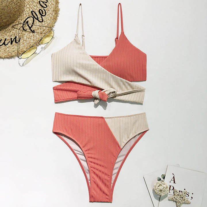 Women's Ribbed Bikini Set with Adjustable Straps Mune Fashion