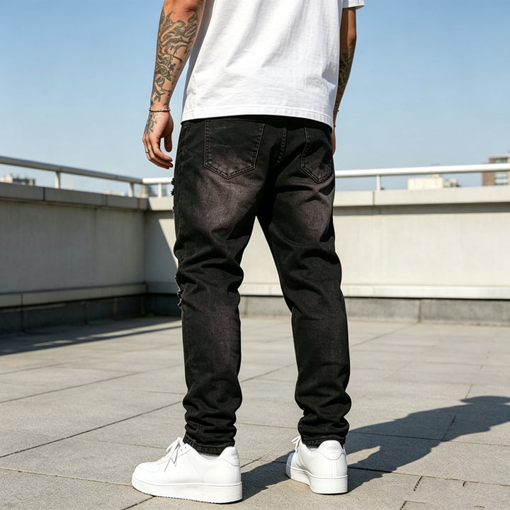 Men's Ripped Slim-Fit Jeans Mune Fashion