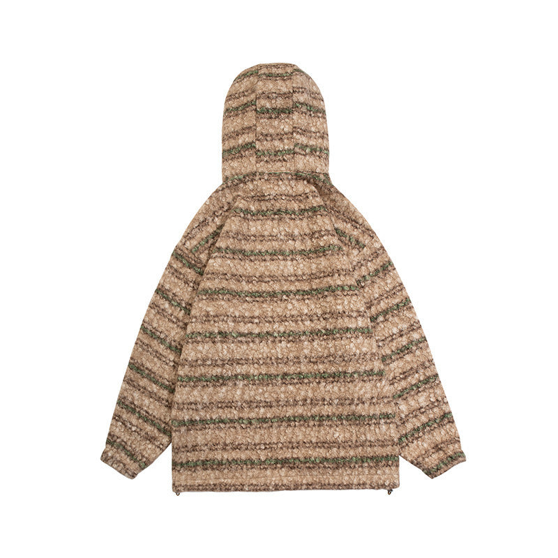 Unisex knit hoodie in oversized cut with half zipper Mune Fashion