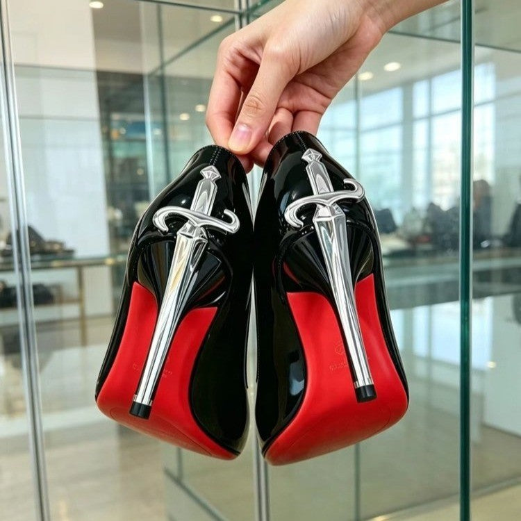 Ladies Patent Leather Stiletto Pumps Mune Fashion