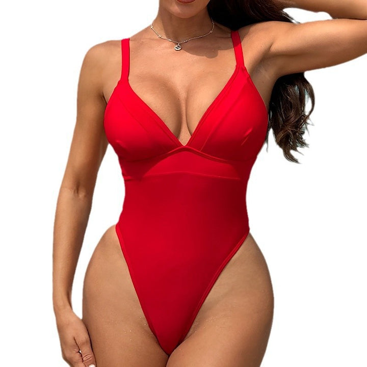 Women High-Cut One-Piece Swimsuit Mune Fashion