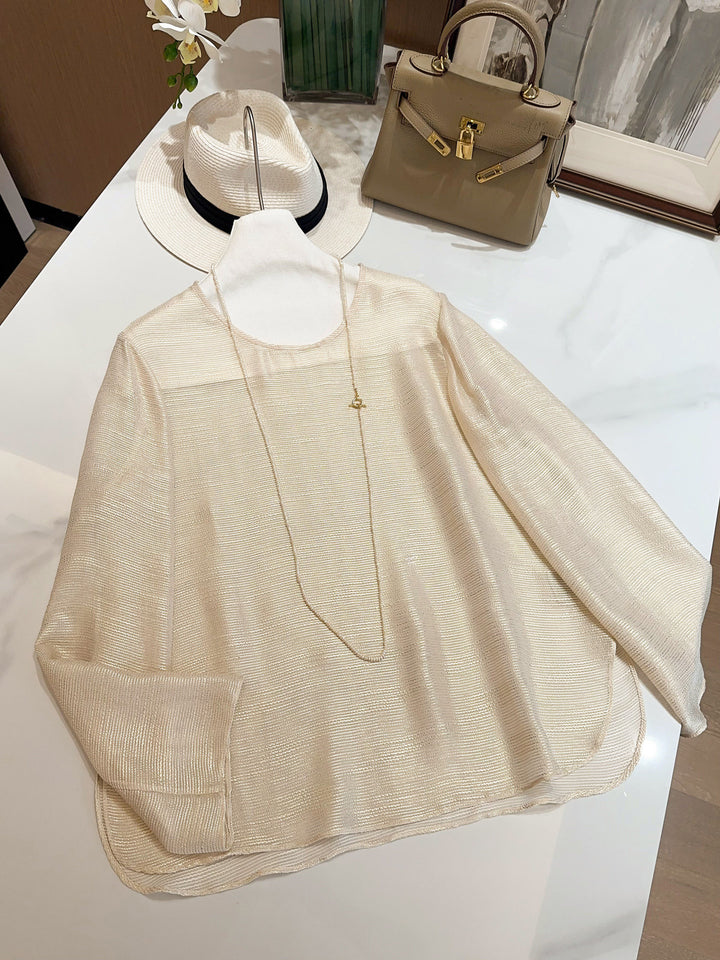 Women Flowing and Elegant Long Sleeve Blouse Mune Fashion