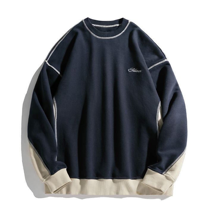 Unisex Oversize sweatshirt with contrast seams, raglan sleeves and ribbed hem Mune Fashion