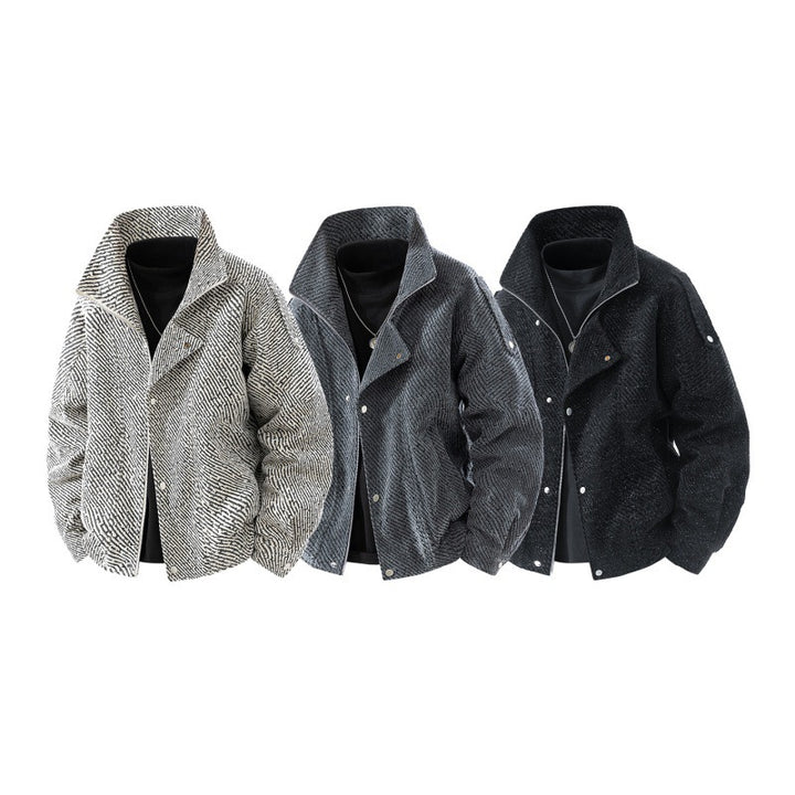 Ladies Fashion Quilted Jacket with High Collar Mune Fashion