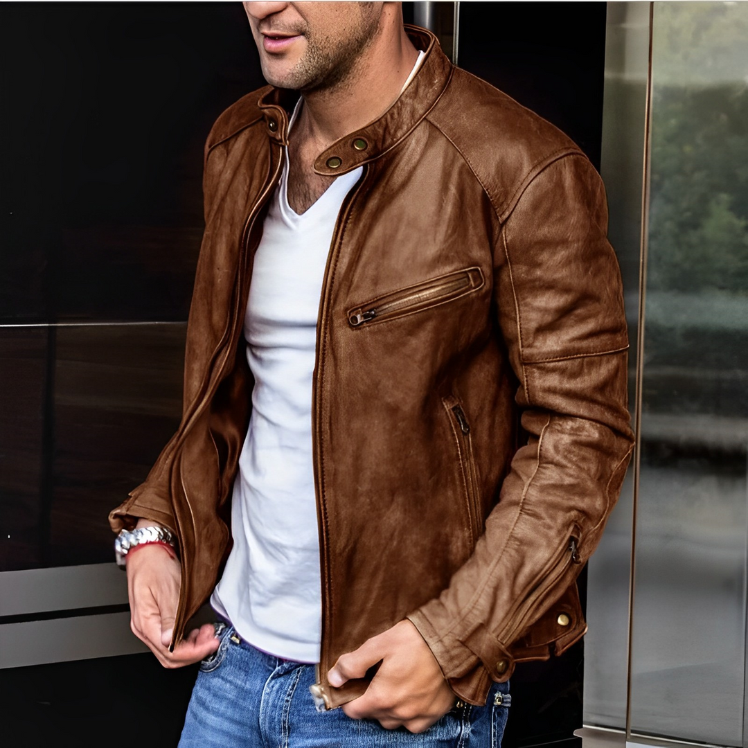 Mune | Elegant Leather Jacket for Men
