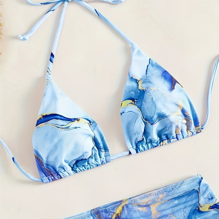 Women’s Triangle Bikini with Fashionable Wrap Skirt Mune Fashion