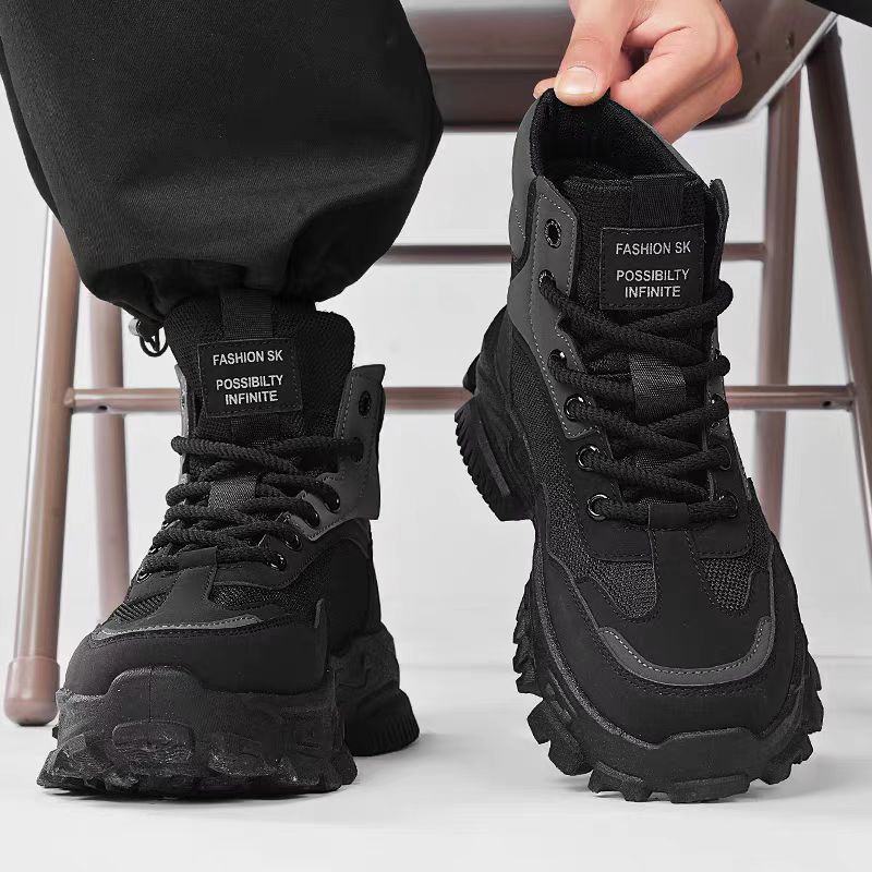 Women’s Sporty High-Top Sneakers with Non-Slip Sole and Stable Heel Construction Mune Fashion