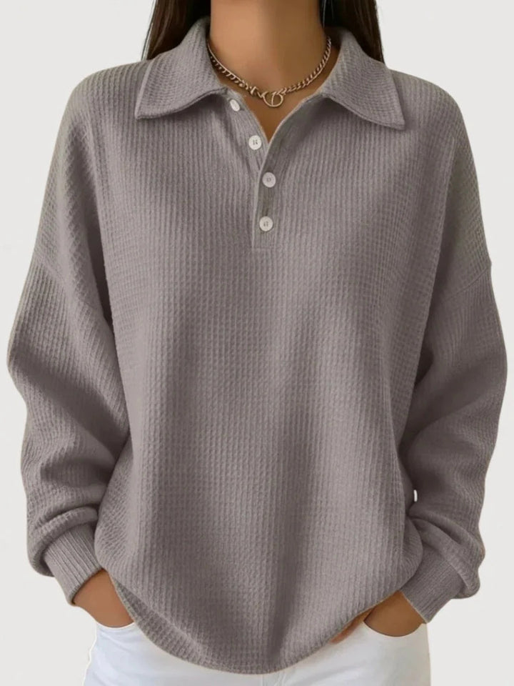 Women's Casual Waffle Sweater