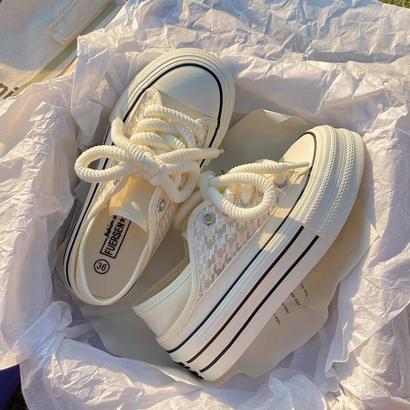 Women's Comfortable Sneakers with Trendy Platform by Mune Fashion