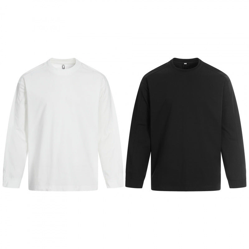 Unisex Long Sleeve Oversized Basic Shirt with Round Neck Mune Fashion