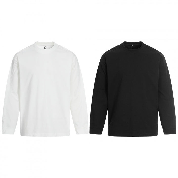 Unisex Long Sleeve Oversized Basic Shirt with Round Neck Mune Fashion