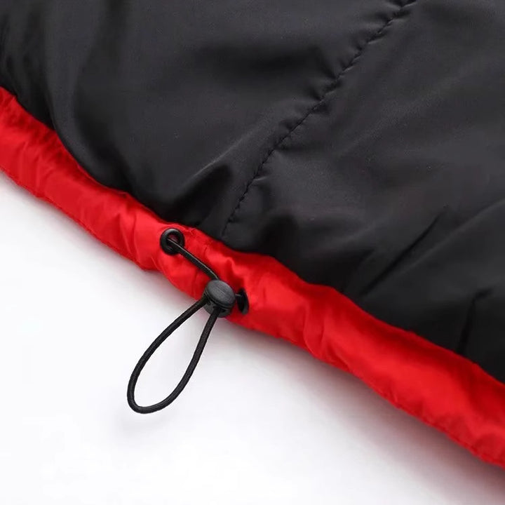 Women's nan boxy padded short quilted jacket with hood, high stand-up collar and drawstring Mune Fashion