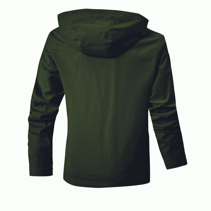Men's Technical Parka Jacket with Hood, Reflective Details and Check Interior Lining Mune Fashion