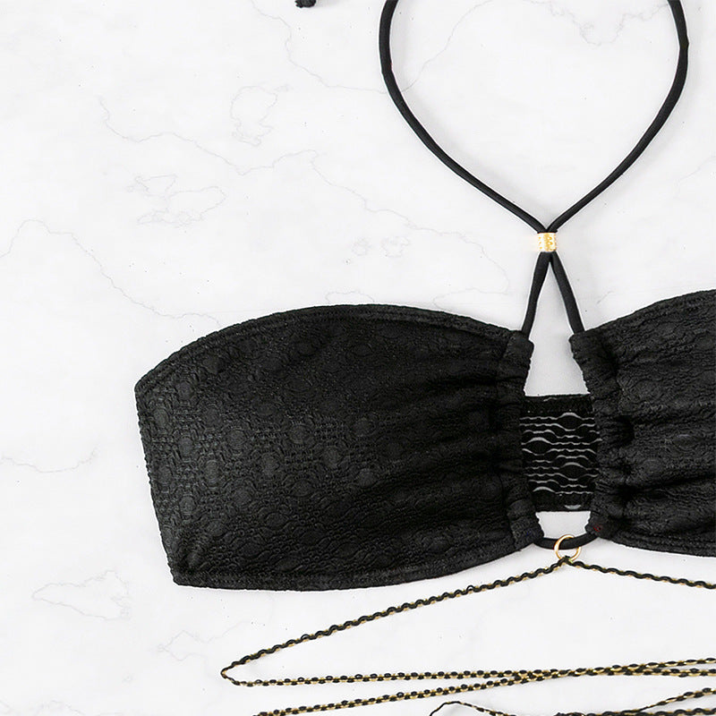 Women's bandeau bikini with sophisticated lacing design Mune Fashion