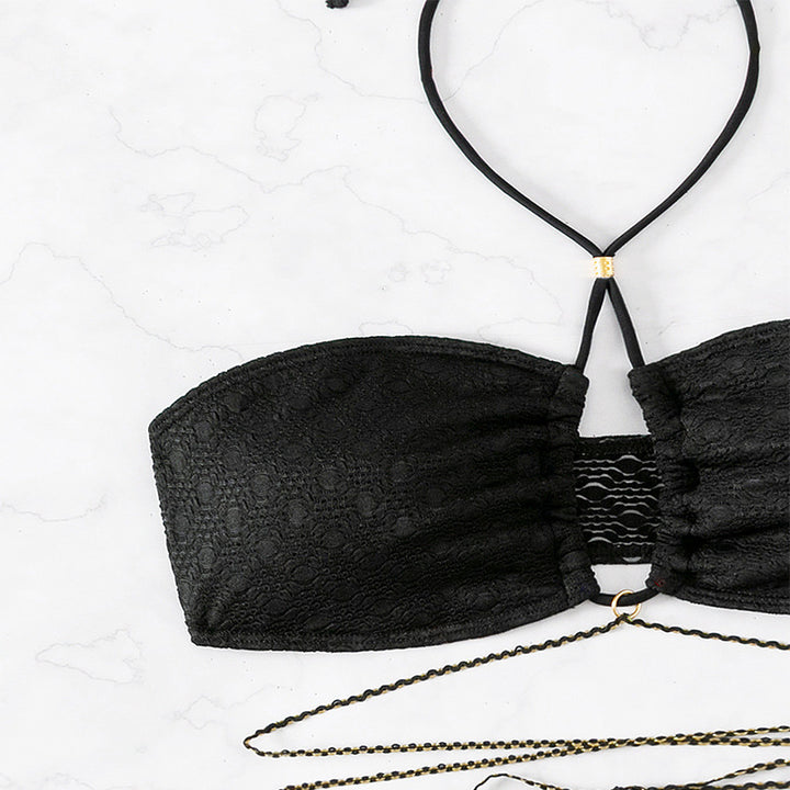 Women's bandeau bikini with sophisticated lacing design Mune Fashion