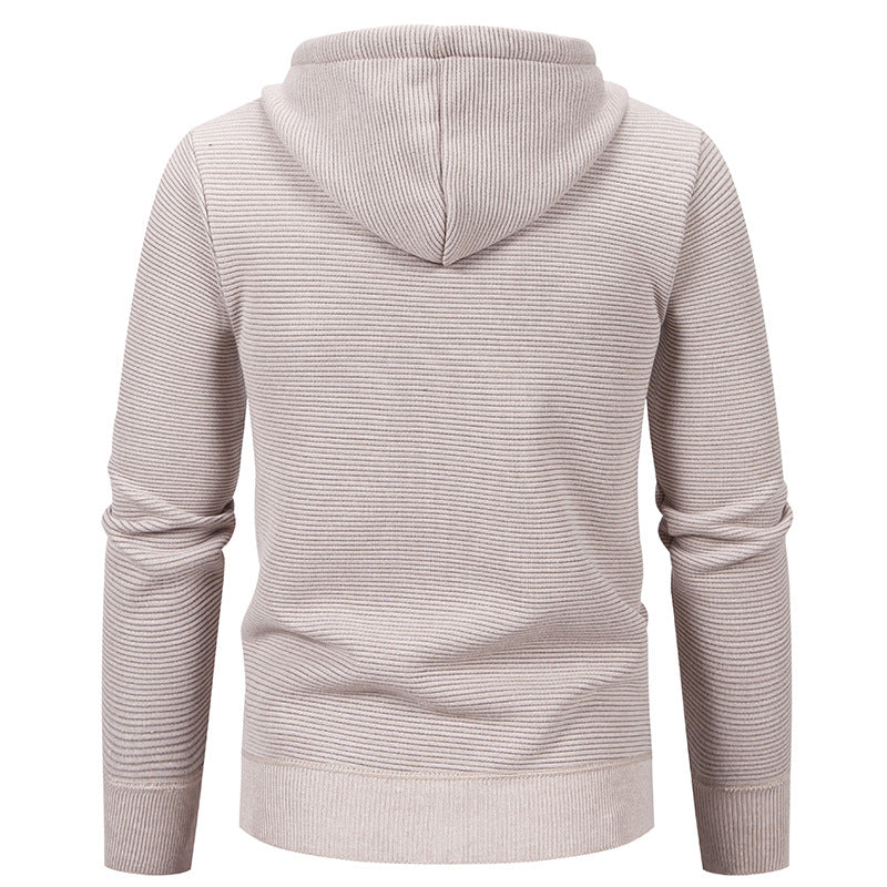 Men's structured zip-up cardigan with lined hood and soft teddy inner lining Mune Fashion