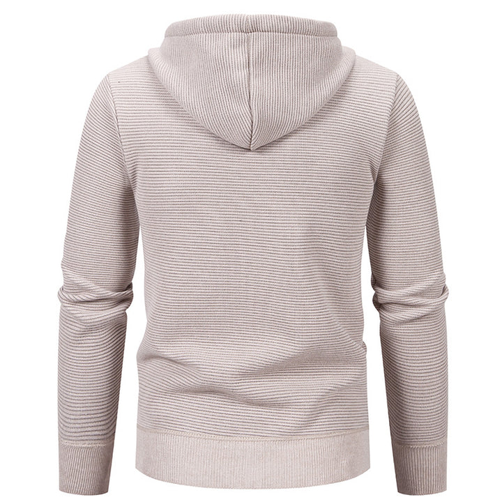 Men's structured zip-up cardigan with lined hood and soft teddy inner lining Mune Fashion