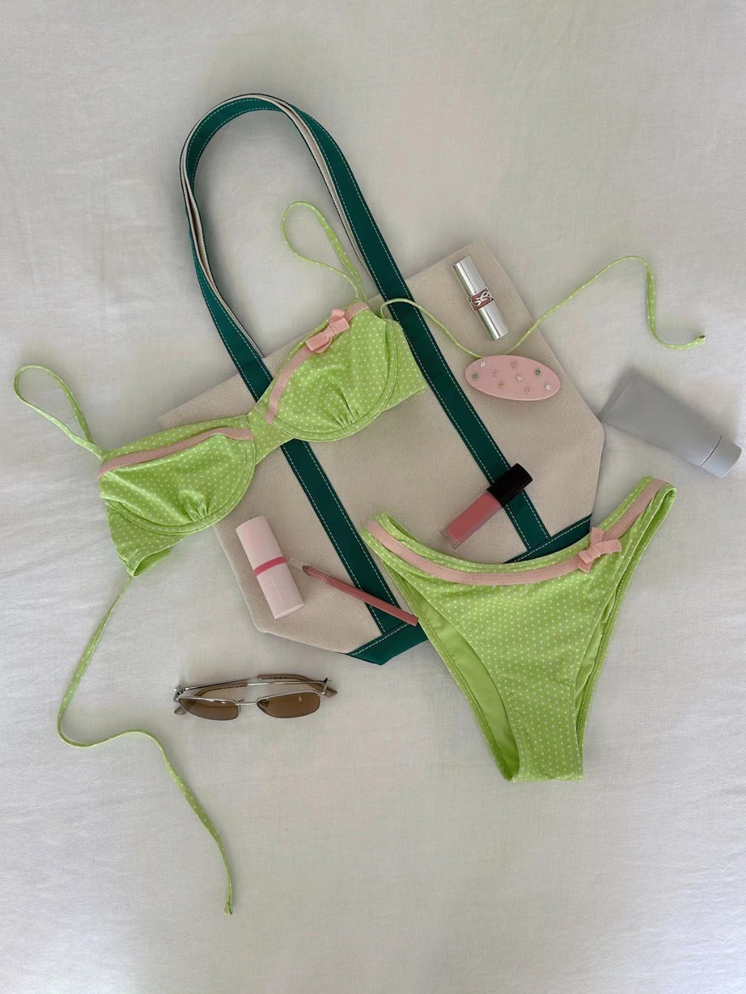 Ladies polka dot bikini with playful design Mune Fashion