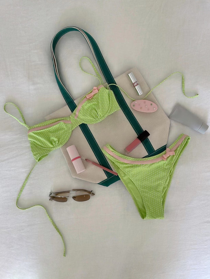 Ladies polka dot bikini with playful design Mune Fashion