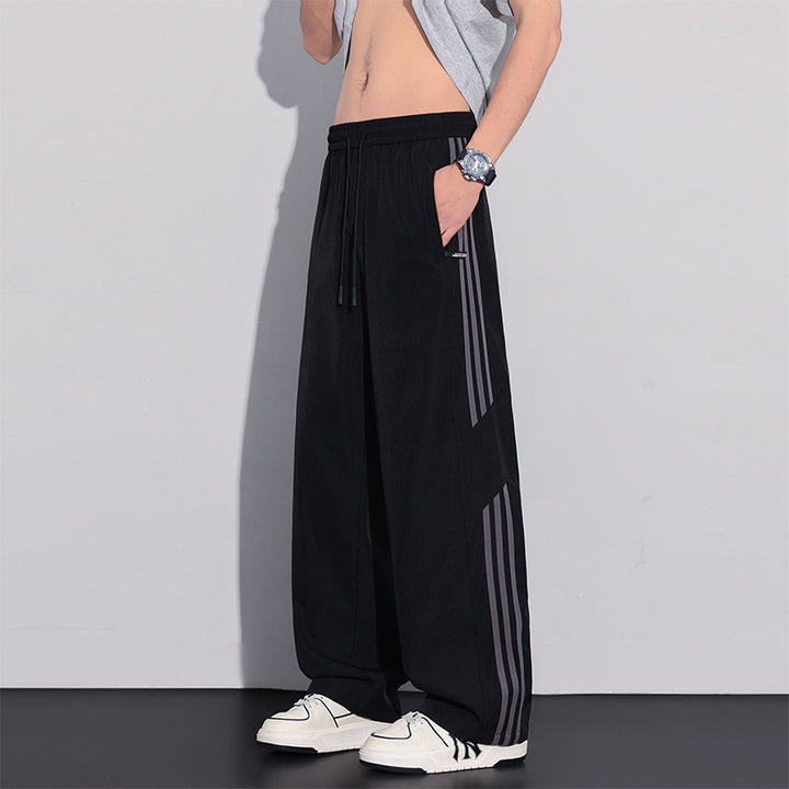 Men's sporty leisure pants with side stripes Mune Fashion