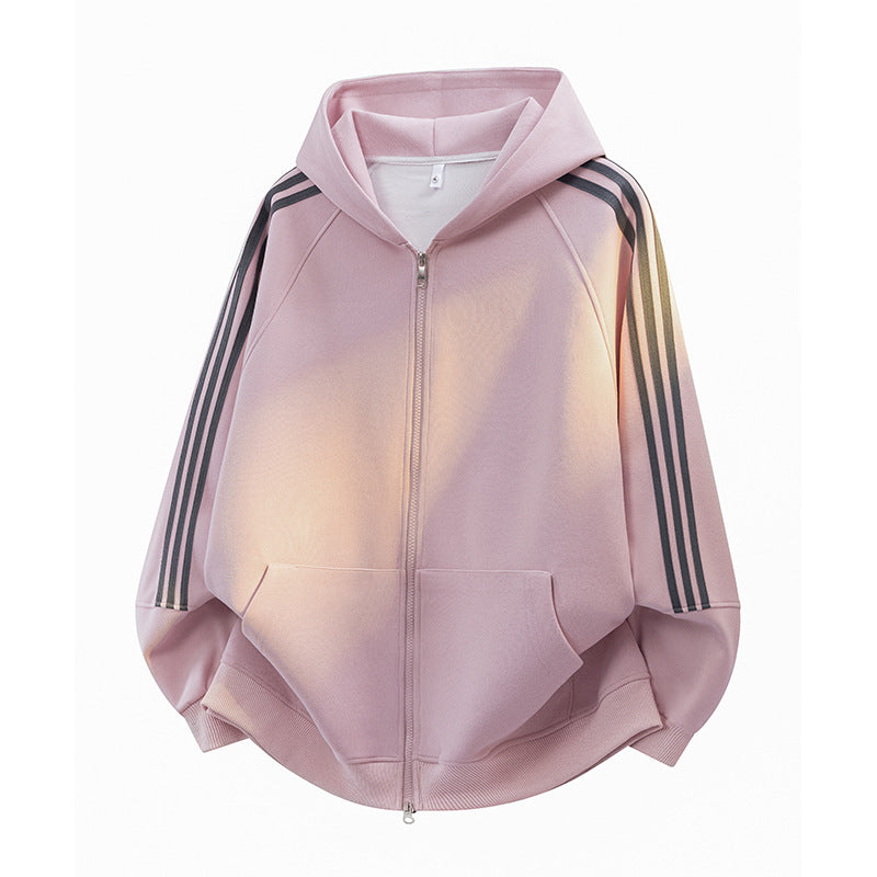 Women's sporty hoodie with practical zipper