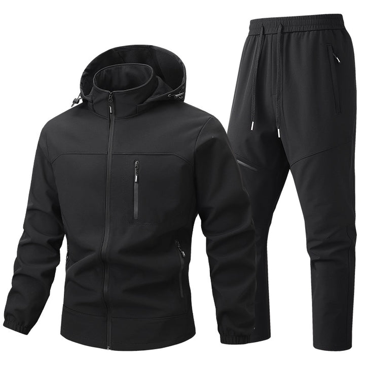 Men's Functional Sports Jacket with Hood and Jogging Pants Mune Fashion