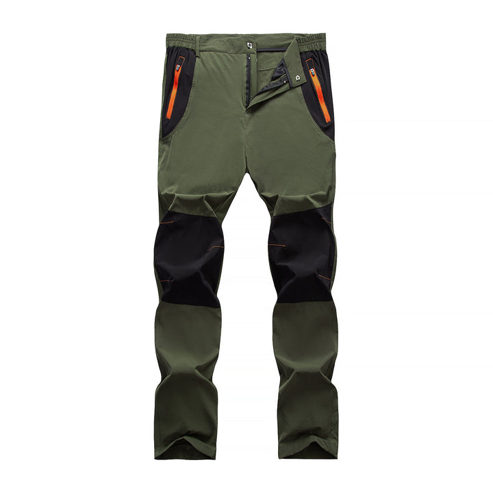 Men's elastic four-way stretch trekking pants with knee reinforcement, comfort waistband and water-repellent coating Mune Fashion