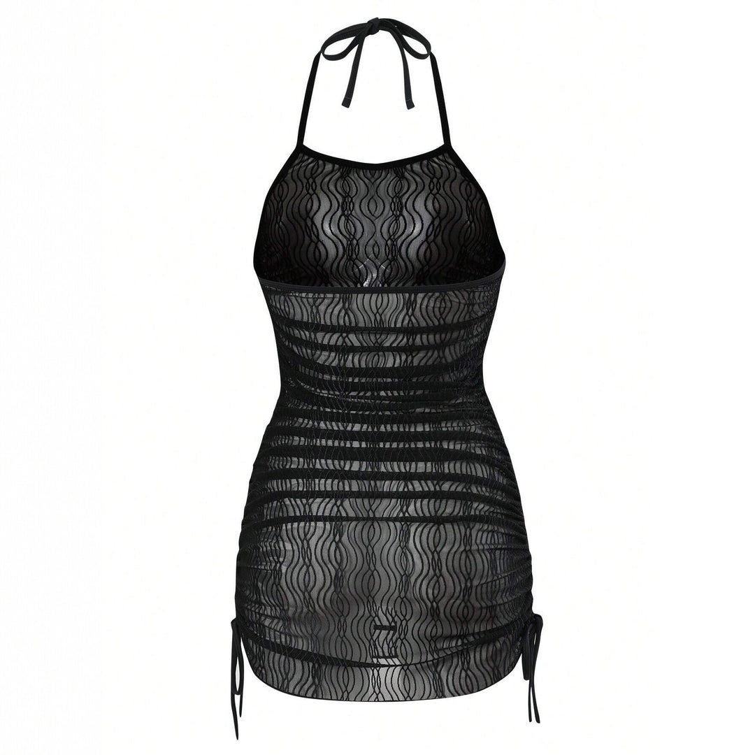 Women’s beach dress with elegant wave texture Mune Fashion