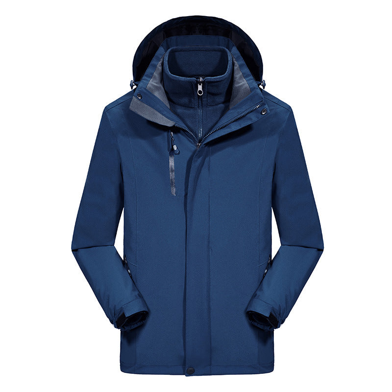 Men's softshell parka with removable fleece inner jacket and adjustable hood Mune Fashion