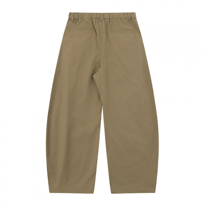 Women's wide balloon pants with drawstring waistband, pleats, and patch side pockets Mune Fashion