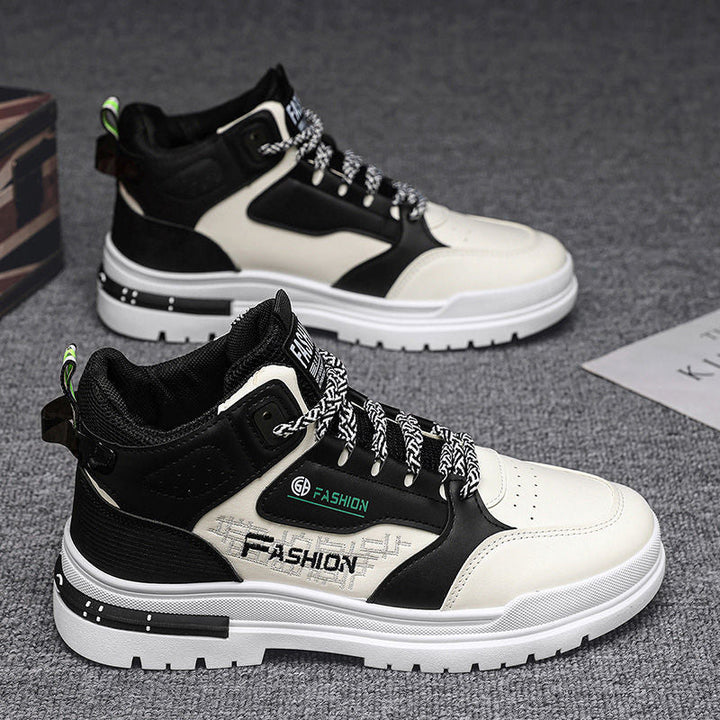 Women's Sporty High-Top Sneakers with Breathable Construction and Non-Slip Sole Mune Fashion