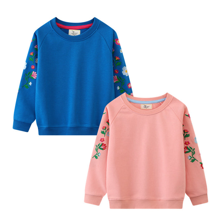 Ladies sweatshirt with vibrant floral embroidery Mune Fashion