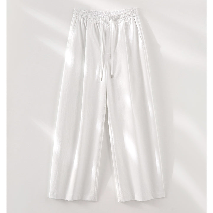 Women's palazzo pants with high elastic waistband, drawstring and flowing width Mune Fashion