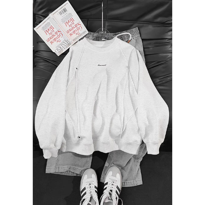 Women Casual Oversized Sweatshirt with Elegant Accents Mune Fashion