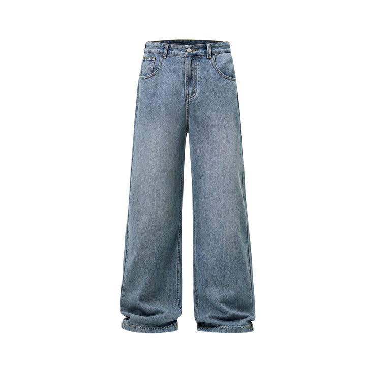 Men's Loose Vintage Denim Jeans with Mid-High Waist and Wide Leg Mune Fashion