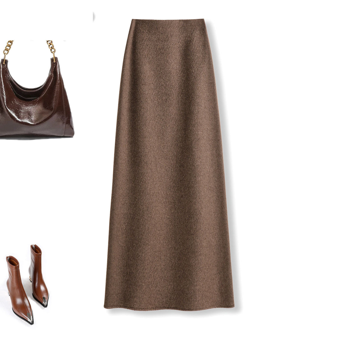 Women Elegant Maxi Skirt made of high-quality wool blend Mune Fashion
