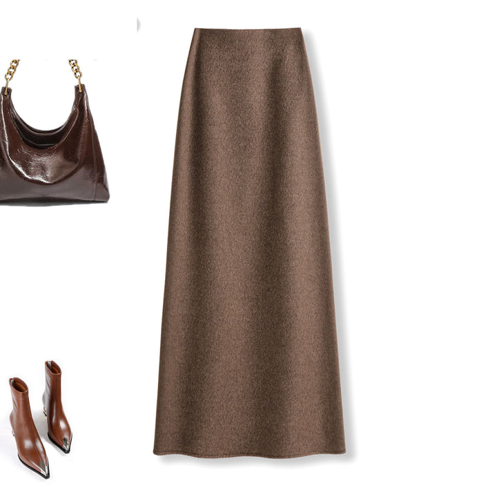 Women Elegant Maxi Skirt made of high-quality wool blend Mune Fashion
