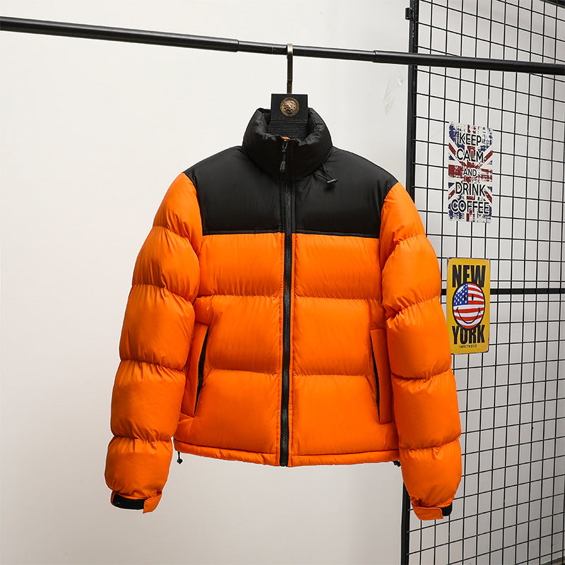 Men's quilted jacket with high collar