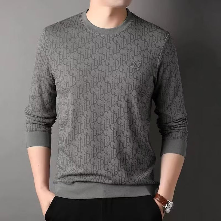Men's Luxurious Round Neck Sweater with Brand Design Mune Fashion