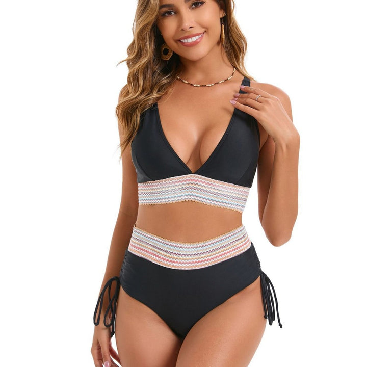 Women's Two-Piece Bikini Set with Wide Elastic Band and High-Quality Ribbed Texture Mune Fashion