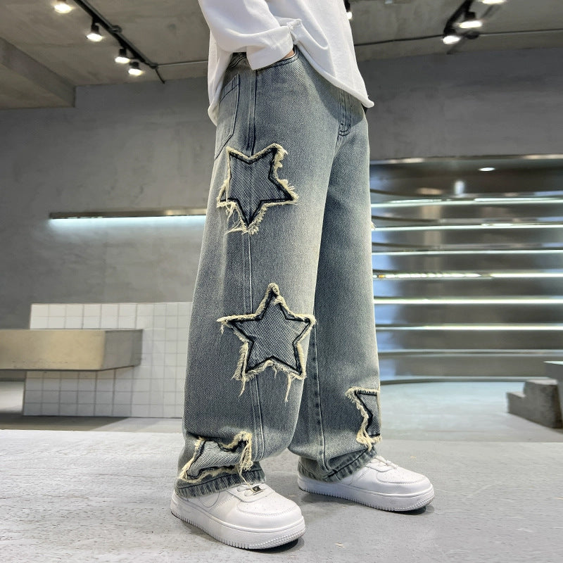 Ladies fashionable jeans with star details Mune Fashion
