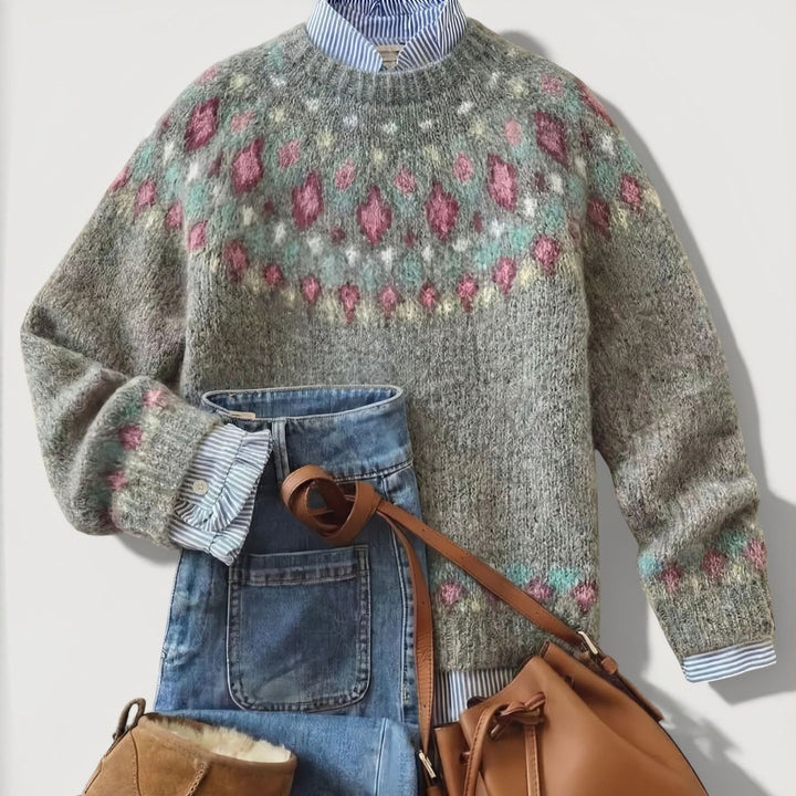 Ladies' Fashionable Sweater with Fair Trade Pattern