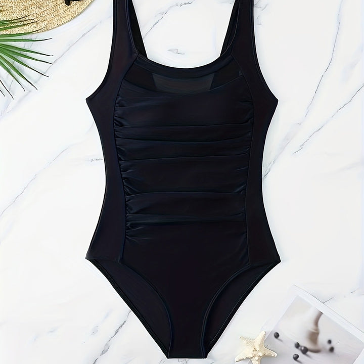 Women's One-Piece Swimsuit with Fashionable Ruffle Design Mune Fashion