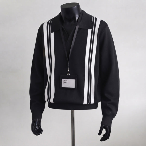 Men's Fashionable Sweater with Stripes Mune Fashion