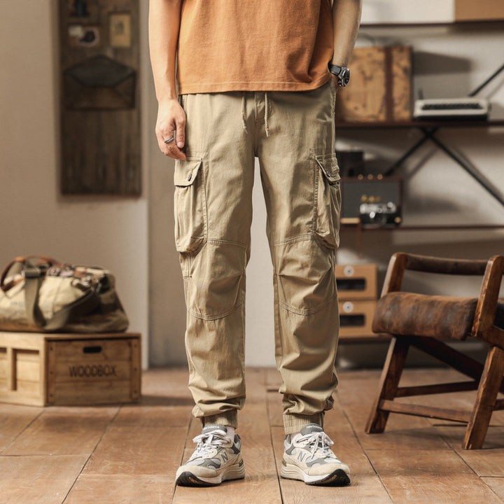Herren Cargo-Jogginghose im Utility‑Stil mit elastischem Tunnelzugbund und verstärkten Kniepaneelen Mune Fashion