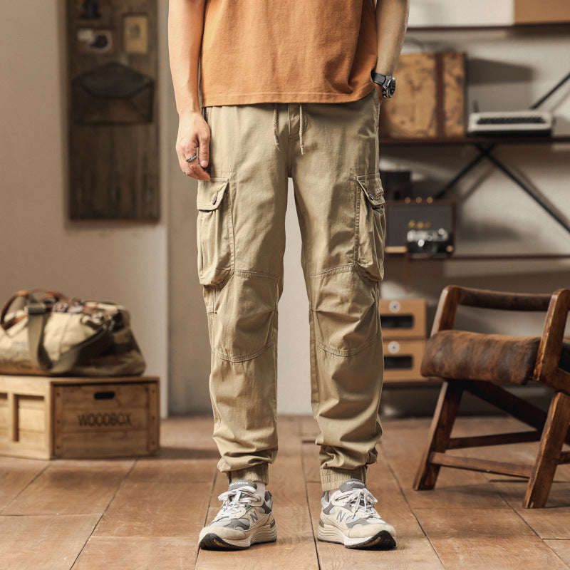 Herren Cargo-Jogginghose im Utility‑Stil mit elastischem Tunnelzugbund und verstärkten Kniepaneelen Mune Fashion